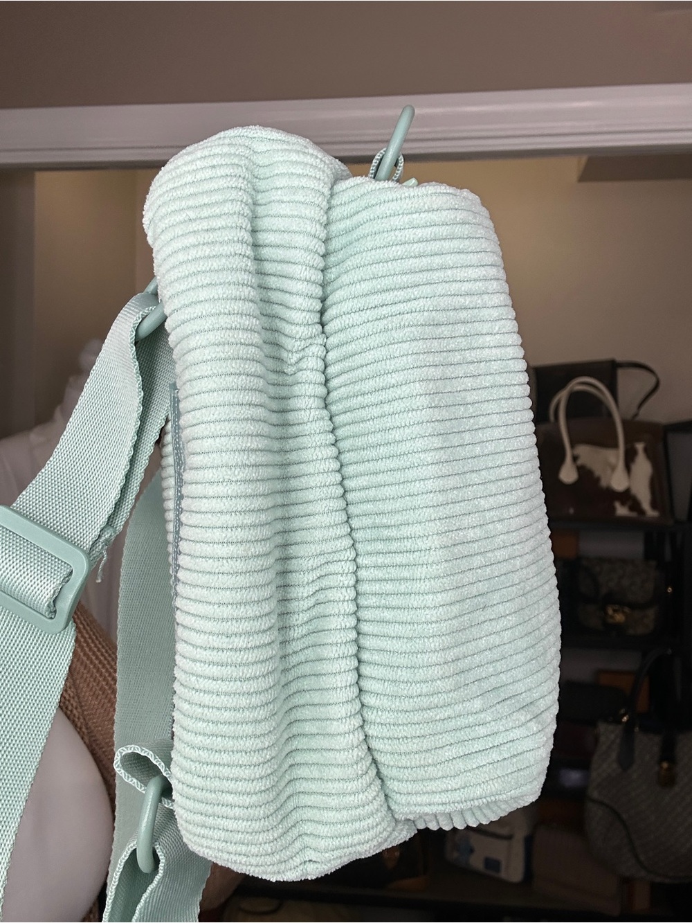 Adidas Originals Corduroy Mini Backpack NWT Mint Green Trefoil - Picture 8 of 13